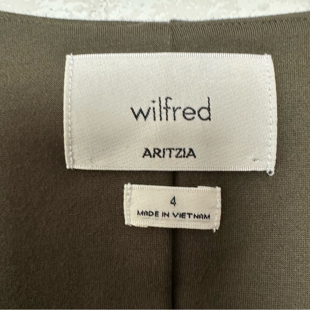 Wilfred Felice Ponte Top Ponte-knit button-up blouse Size 4 Green - Picture 13 of 15